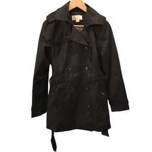 Michael Kors Black Trench Coat Size Small